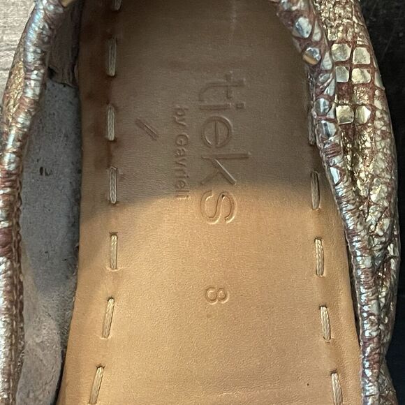 Tieks Wild Copper Ballet Flats Shoes Women Teal Bronze Size 8 - Picture 8 of 13